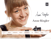 Tablet Screenshot of anneriegler.com